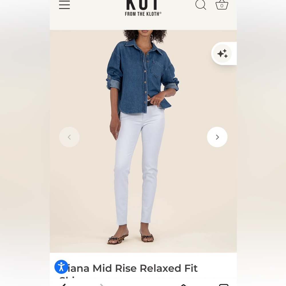 Kut from the Kloth White Diana Skinny Jeans 18 NWT